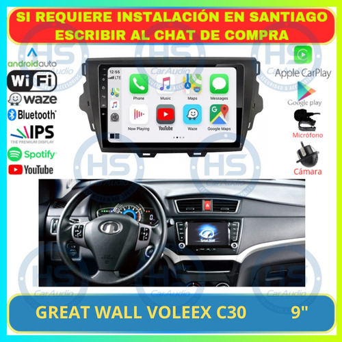 Radio 9 PuLG Android Auto Carplay Great Wall Volex C30 +2015 Foto 2