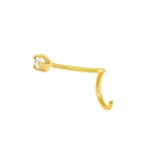 Piercing De Nariz Joia Em Ouro 18k 750 Ponto De Luz Zirconia