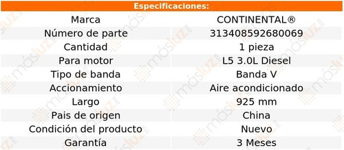 Banda 925 Mm Acc 300td L5 3.0l 85 Aire Acondicionado Foto 4