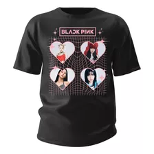 Camiseta Algodao Blackpink Integrante Grupo Kpop World Tour 