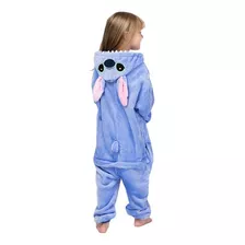 Kigurumi Stitch Cosplay Pijama Mameluco Disfraz Niño Niña