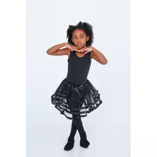 Fantasia Infantil Gatinha Kit3pçs Body Saia Tule Halloween 