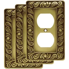 Paisley - Placa De Pared Duplex, Dorado, W10110v-abt-r