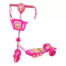 Patinete Infantil 3 Rodas Brinquedo Meninas Som Luz Dm Toys