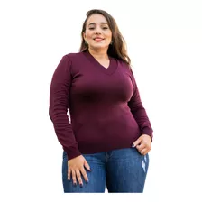 Sueter Feminino Trico Blusa Lã Tricot Plus Size Conforto 