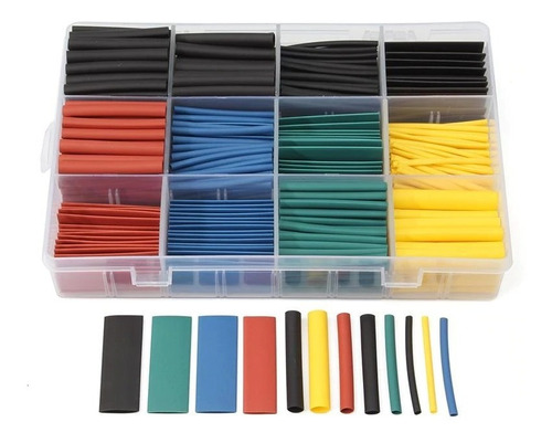 Espaguete/tubo Termo Retrátil Colorido Kit Com 530 Peças