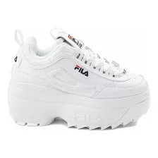 Fila Disruptor Premium Plataforma Para Mujer- Blancos