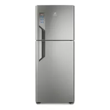 Geladeira Frost Free Electrolux Freezer Tf55s Inox Com Freezer 431l 127v