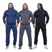 Kit 3 Conjunto De Moletom Masculino Blusa De Frio E Calca 