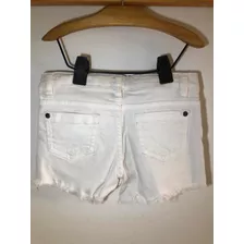 Short De Jeans Nena Talle 4-5 Años Blanco