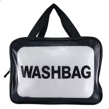 Bolsa Feminina Impermeável Transparente Praia Viagem Praia Acambamento Dos Ferragens Tecido Cor Preto Desenho Do Tecido Liso