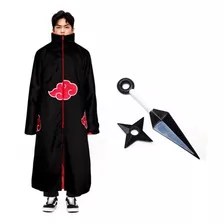 Kit Akatsuki Naruto Shippuden Manto + Kunai E Shuriken 