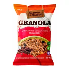 Granola Com Castanha Sem Glúten 200g - Sabores Do Campo