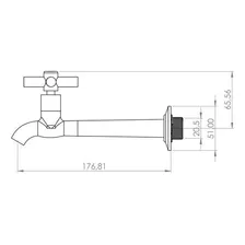 Torneira Cozinha Ravena Parede Vedante Dn15/dn20 C33 1158