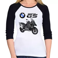 Baby Look Raglan Moto Bmw R 1200 Gs Triple Black 3/4