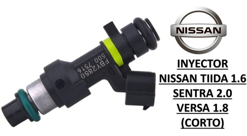 Inyector Nissan Tiida 1.6 Sentra 2.0 Versa 1.8 Corto Foto 2