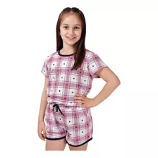 Pijama Short Doll Infantil Feminino 100% Algodão La Magie