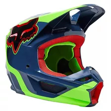 Casco Fox V1 Venz Motocross Trail Enduro Atv Cuatrimoto Mx Color Azul Tamaño Del Casco M 57-58cm