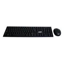 Kit De Teclado Y Mouse Inalámbrico Ghia Gt5000 Español De Color Negro