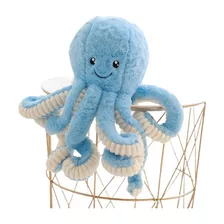 Peluche De Pulpo Marino Azul 18 Cm Niños Juguete 