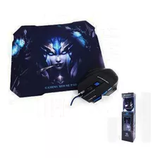 Mouse Gamer Led 7 Botones Dpi 3200 + Mouse Pad 