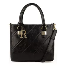 Bolsa Tote Transversal Feminina Rafitthy Lorena 28.23102 Cor Black