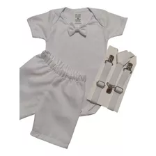 Roupa Para Bebe Social Menino Casamento Luxo C/suspensório