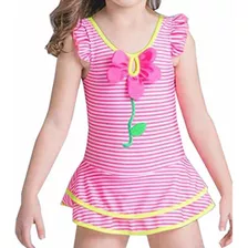 Stylesilove Kids Girl Stripes Ruffle Embroidered