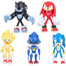 Pack De 5 Figuras De Acción De Sonic The Hedgehog, 12 Cm De