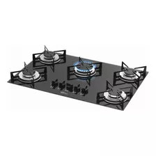 Cooktop A Gás Ébano 5 Bocas Preto Fischer