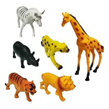 Brinquedo Emborrachado Grande 15cm Infantil 6 Bichos Animais