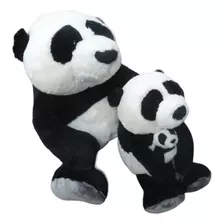 Linda Familia De Pelucia Ursinho Panda Urso Macio - 3 Peças