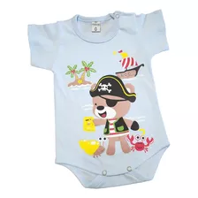 Body Bebe Osito Pirata Infantil Algodón Premium