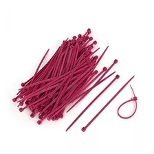 Uxcell Plastic Cable Wire Marker Ties Straps Amaranth 4