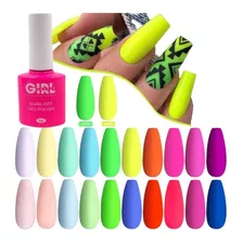 Kit 12 Esmaltes Neon Pastel Vermelhos Nudes Seca Em Cabine