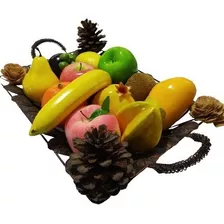 Kit 12 Frutas Artificiais Super Realista Decorações Fruteira