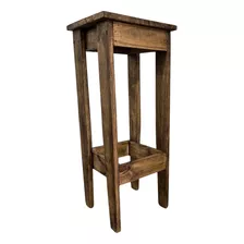 Banco Taburete Silla De Pino Natural 75cm Alto