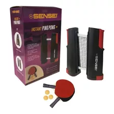 Set Sensei 2 Paleta+3 Pelota+red Para Cualquier Mesa