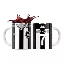 Caneca Personalizada Time Botafogo Força E Garra No Jogo