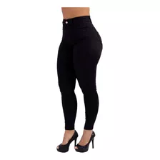 Calça Arco Black Mamacita Jeans Modeladora Cintur Alta Preto