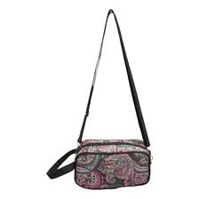 Necessaire Bolsinha De Mão Viagem Feminina Fashion Cor Preto Desenho Do Tecido Estampado