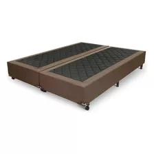 Base Box King 193x203x25cm Linho Prorelax Marrom Ji