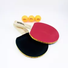 Kit 2 Raquetes 3 Bolinhas 40mm Tênis De Mesa Ping Pong Bel