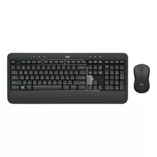 Kit De Teclado Y Mouse Inalámbrico Logitech Mk540 Español De Color Negro