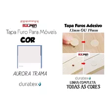 Kit 3 Cartelas Tapa Furo Pvc 13mm - Cor Aurora Trama Duratex