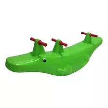 Gangorra Tipo Cavalinho Balanço 3 Lugares Crocodilo