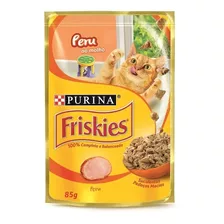 Alimento Friskies Pet Ao Molho Para Gato Adulto Sabor Peru Em Saco De 85g