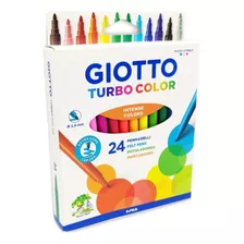 Caneta Hidrográfica Giotto Turbo Color Com 24 Cores