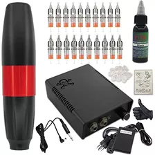 Kit De Tatuaje, Kit Completo De Máquina De Pluma De Tatuaje 