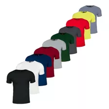 Kit 10 Camiseta Masculinas Básica Atacado Lisa Treino Casual